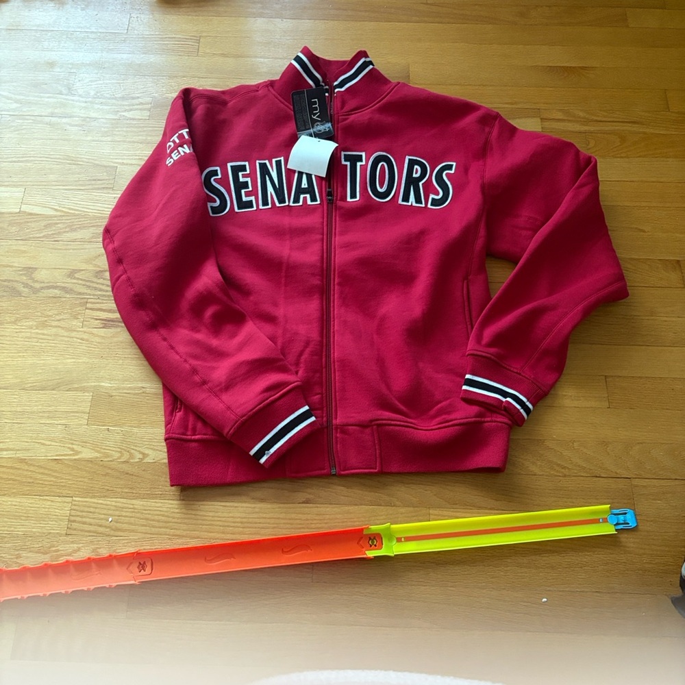 Red Senators Zip Up Sweater